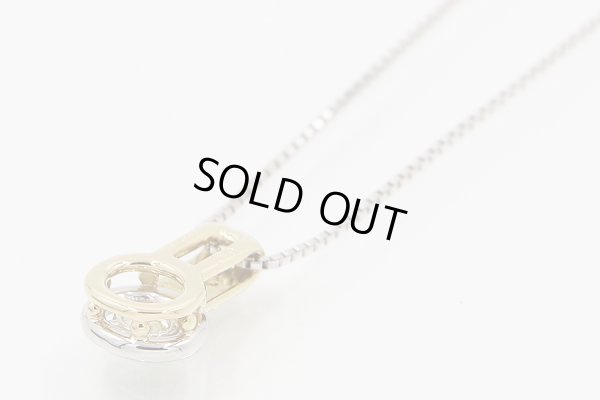 星の砂　PT900/K18 ダイアイリペンダントネックレス 0.51ct 7.10g　裏面