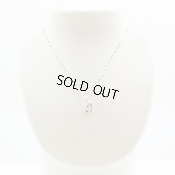 ポンテヴェキオ　K18WG ダイアイリペンダントネックレス 0.10ct 4.00g　装着イメージ