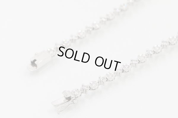 LINE　K18WG ダイアイリブレスレット 1.50ct 8.00g　留め具