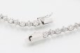 LINE　K18WG ダイアイリブレスレット 1.50ct 8.00g　留め具外したイメージ