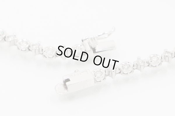 LINE　K18WG ダイアイリブレスレット 1.50ct 8.00g　留め具外したイメージ