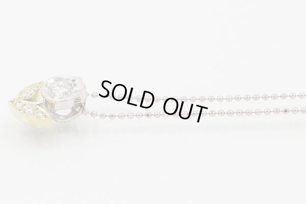 木内 賢治　PT850/900/K18 ダイアイリペンダントネックレス 0.382ct 0.09ct 5.90g　サイド