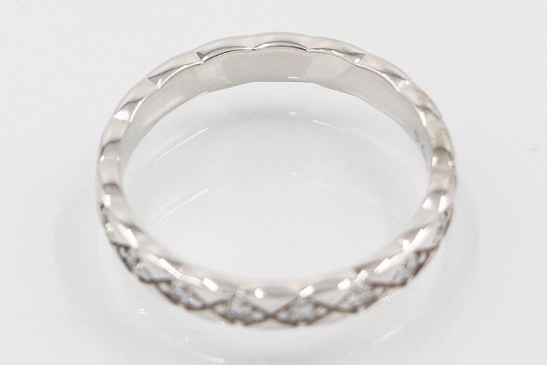 シャネル　750WG ココ クラッシュリング J11871 3.40g 　内側