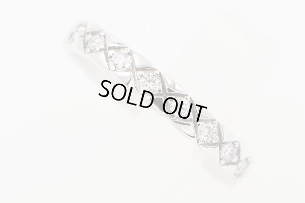 シャネル　750WG ココ クラッシュリング J11871 3.40g 　サイド