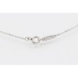ティファニー　PT950 ソリティア　ダイアイリペンダントネックレス 0.33ct 2.60g　留め具