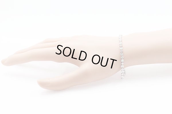 LINE　K18WG ダイアイリブレスレット 1.50ct 8.00g　装着イメージ