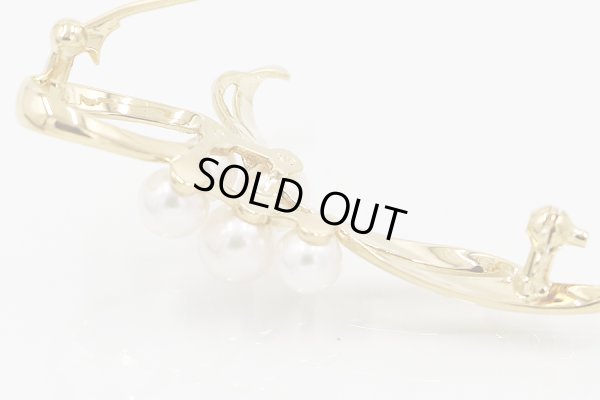 ミキモト K18 パール5Pイリブローチ 6.50g　裏面拡大