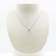 ティファニー　PT950 ソリティア　ダイアイリペンダントネックレス 0.33ct 2.60g　装着イメージ