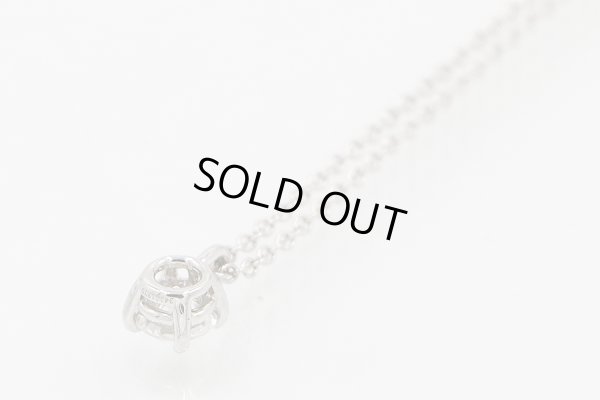 ティファニー　PT950 ソリティア　ダイアイリペンダントネックレス 0.33ct 2.60g　裏面