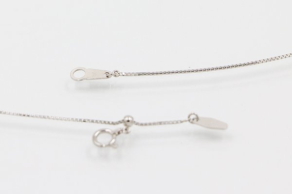 ヴァンドーム　PT850/950 ダイアイリペンダントネックレス 0.27ct 2.80g　留め具外したイメージ