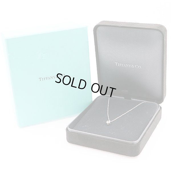 ティファニー　PT950 ソリティア　ダイアイリペンダントネックレス 0.33ct 2.60g　箱
