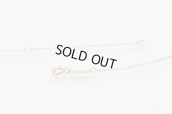 ティファニー　750YG ミニダブルハートタグペンダントネックレス 4.00g　留め具外したイメージ