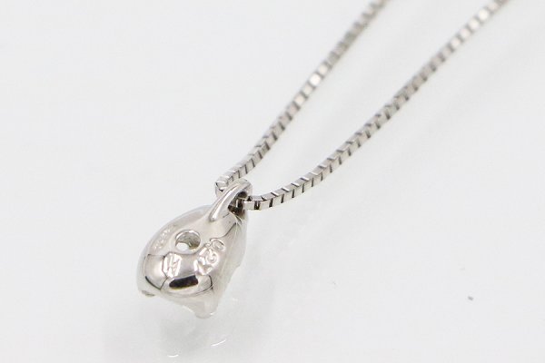 ヴァンドーム　PT850/950 ダイアイリペンダントネックレス 0.27ct 2.80g　裏面
