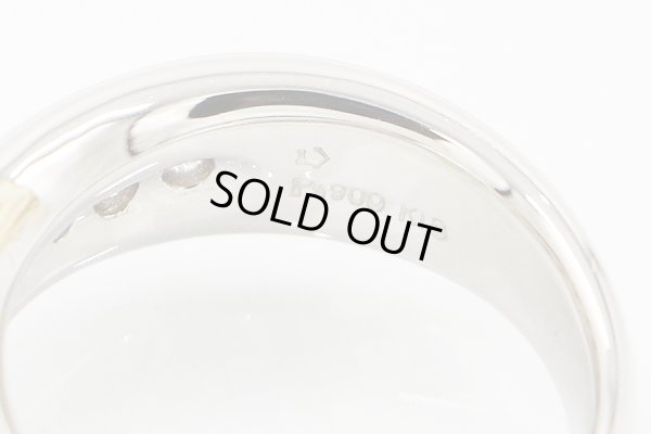 星の砂　PT900/K18 ダイアイリリング 0.43ct 12.70g　刻印