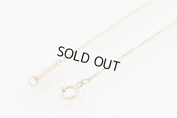 ティファニー　PT950/750YG クルーシフォーム ダイアイリペンダントネックレス 2.20g　留め具外したイメージ