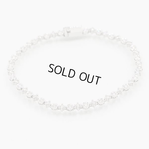 LINE　K18WG ダイアイリブレスレット 1.50ct 8.00g