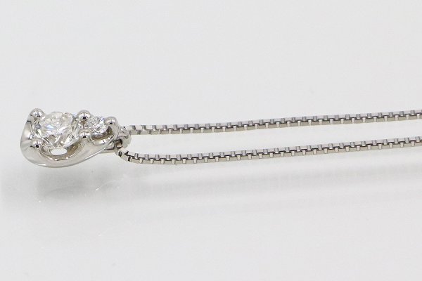 ヴァンドーム　PT850/950 ダイアイリペンダントネックレス 0.27ct 2.80g　サイド