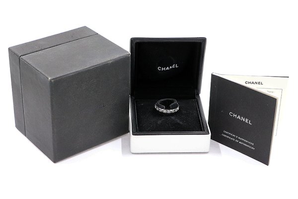 シャネル　750WG ココ クラッシュリング J11871 3.40g 　箱・保証書
