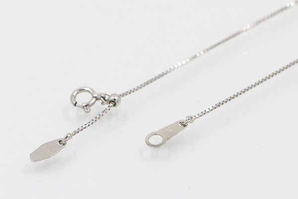 ヴァンドーム　PT850/950 ダイアイリペンダントネックレス 0.27ct 2.80g　留め具外したイメージ(2)