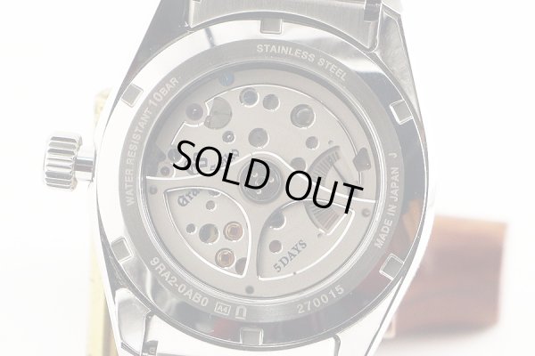 グランドセイコー　ＳＬＧＡ０２１　９Ｒ０２－０ＡＢ０　水面（みなも）紺文字盤　裏面拡大