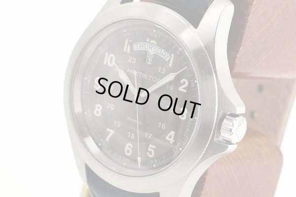 ハミルトン　カーキ　デイデイト　Ｈ６４４５１０　ガンメタル文字盤　サイド拡大