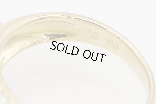 K18 ダイアイリリング 1.35ct 4.30g　刻印