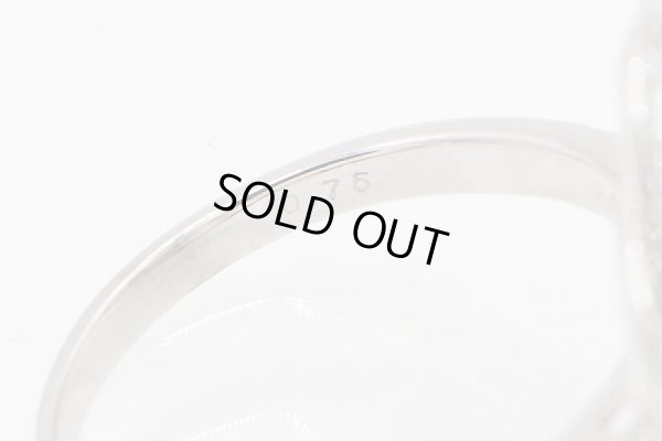 K18WG ダイアイリリング 0.75ct 4.90g　刻印