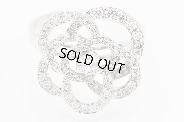 K18WG ダイアイリリング 0.75ct 4.90g　拡大