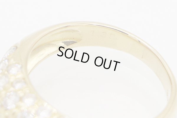 K18 ダイアイリリング 1.35ct 4.30g　刻印(2)