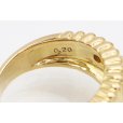 K18 ルビーダイアイリリング 0.59ct 0.20ct 9.30g　刻印(2)