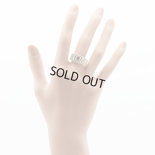 K18 ルビーダイアイリリング 0.59ct 0.20ct 9.30g　装着イメージ