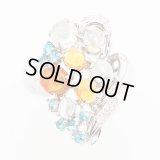 PT900 マルチオパールトルマリンダイアイリリング 2.12ct 0.31ct 0.06ct 11.00g