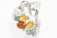 PT900 マルチオパールトルマリンダイアイリリング 2.12ct 0.31ct 0.06ct 11.00g　拡大