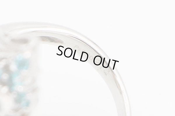 PT900 マルチオパールトルマリンダイアイリリング 2.12ct 0.31ct 0.06ct 11.00g　刻印