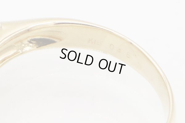 K18 ルビーダイアイリリング 0.46ct 0.45ct 4.20g　刻印