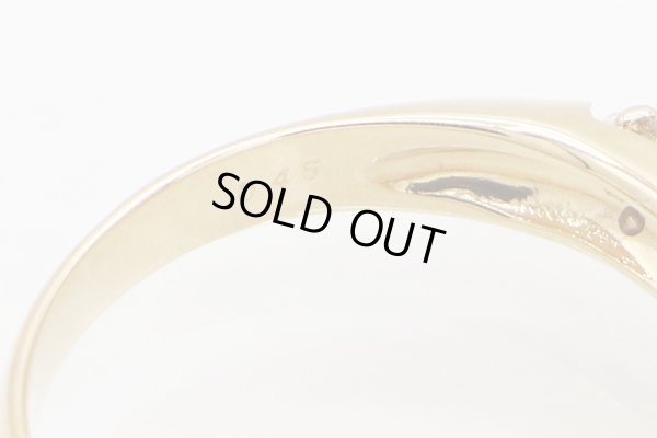 K18 ルビーダイアイリリング 0.46ct 0.45ct 4.20g　刻印(2)