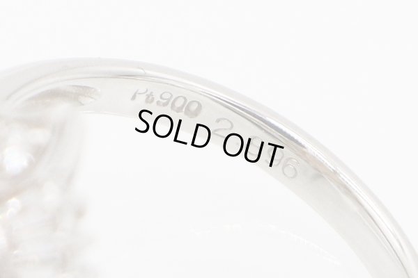 PT900 インペリアルトパーズダイアイリリング 2.896ct 0.584ct 6.50g　刻印