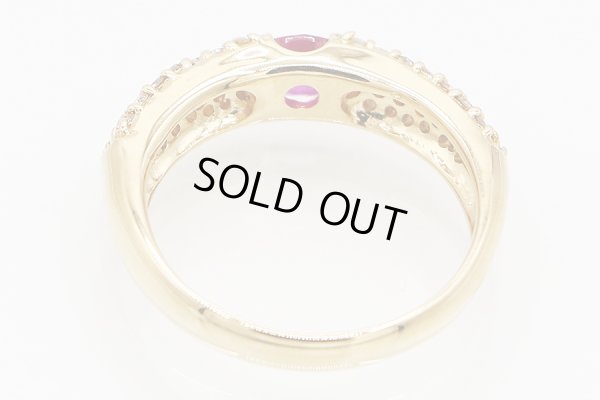 K18 ルビーダイアイリリング 0.46ct 0.45ct 4.20g　内側