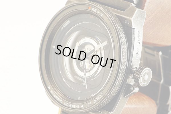 タックス　ヴィンテージレンズ２　ＴＳ１８０３Ｋ　黒文字盤　１０周年限定　サイド拡大