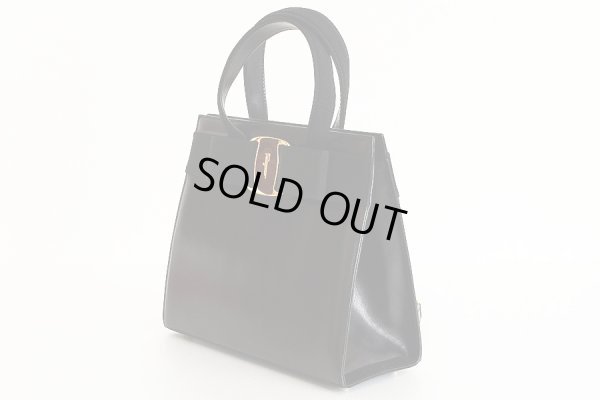 サルヴァトーレフェラガモ ヴァラリボン スクエアハンドバック BA214178 ブラック　サイド