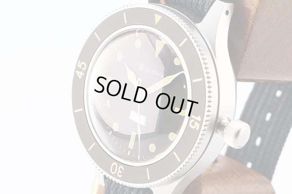 ブローバ　ミルシップ　Ｗ２１８１　サブマーシブル　黒文字盤　サイド拡大