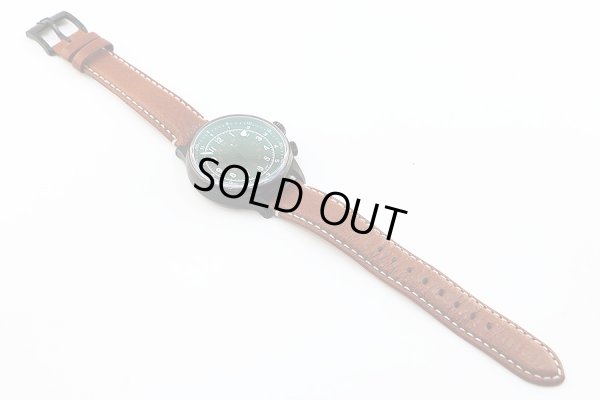 ブローバ　タイプＡ－１５　黒文字盤　革ベルト状態　表面