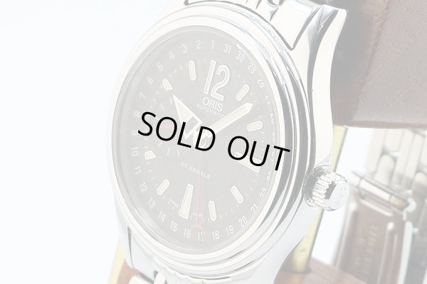 オリス　ポインターデイト　６４４．７４７６　黒文字盤　サイド拡大