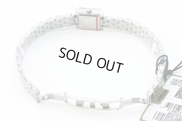 グッチ　Ｇフレームスクエア　ＹＡ１２８．５　黒文字盤　３Ｐ　ブレス