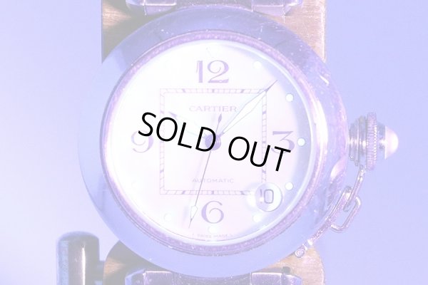 カルティエ　パシャＣ　２３２４　ピンクシェル文字盤　ライト