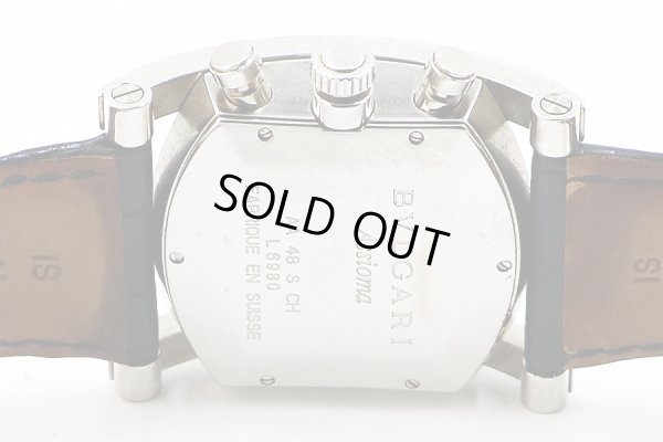 ブルガリ　アショーマ　クロノグラフ　ＡＡ４８ＳＣＨ　黒文字盤　裏面拡大