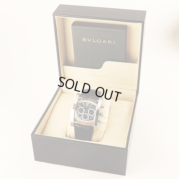 ブルガリ　アショーマ　クロノグラフ　ＡＡ４８ＳＣＨ　黒文字盤　箱