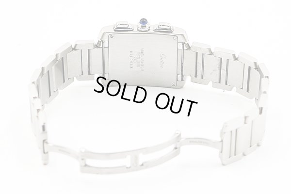 カルティエ　タンクフランセーズ　クロノリフレックス　白文字盤　ブレス