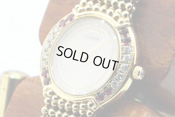 クレドール　２Ｆ７０－５９１０　シェル文字盤　ルビーＤベゼル　サイド拡大