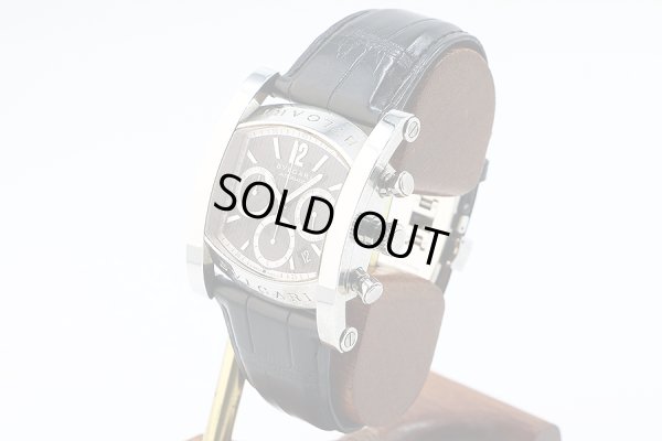 ブルガリ　アショーマ　クロノグラフ　ＡＡ４８ＳＣＨ　黒文字盤　サイド